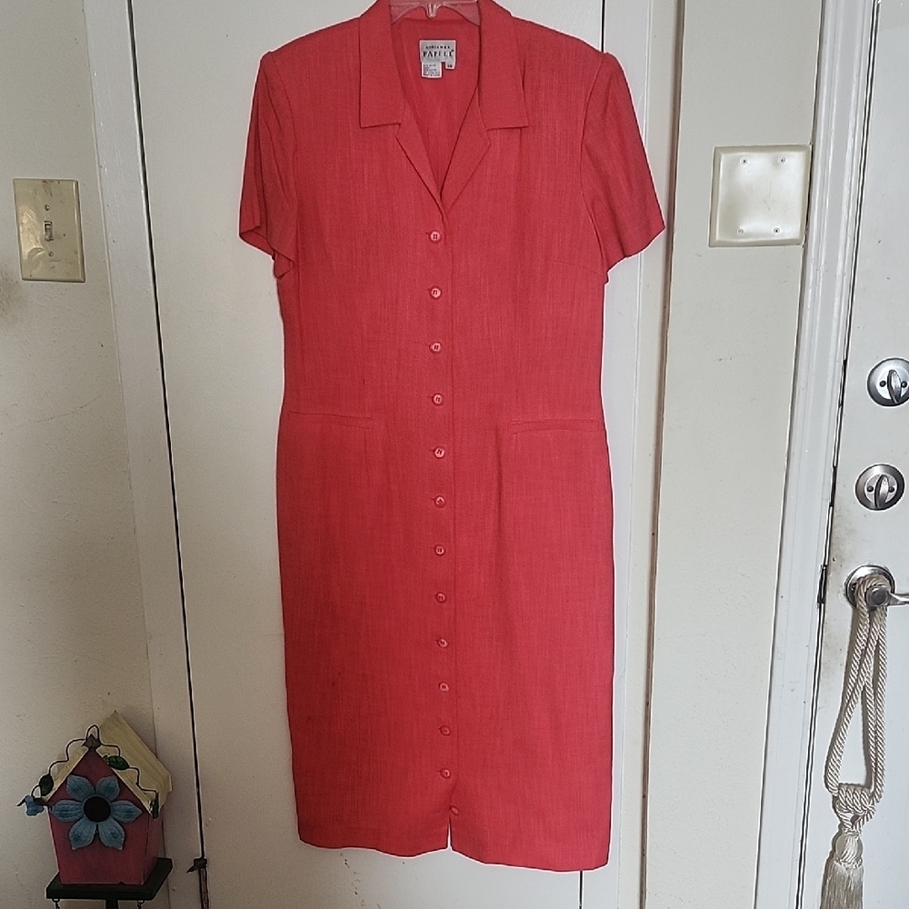 Women's Red Button-Down Dress